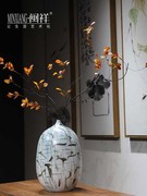 轻奢新中式陶瓷花瓶摆件现代家居，客厅玄关博架电视柜插花干花装饰