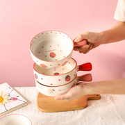 草莓创意陶瓷手柄烤碗烤箱专用网红可爱家用烘焙焗饭水果沙拉盘碗