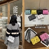 日本几何菱格女包丘比特小包，单肩斜跨休闲时尚格子迷你小方包