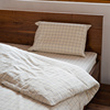 mumo木墨格纹亚麻四件套，被套床笠枕套，1.2米1.5米1.8米床品
