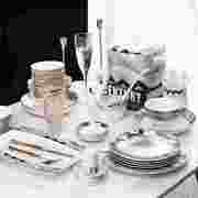 景德镇陶瓷餐具碗具瓷器，碗碟盘子家用北欧风，骨瓷碗筷套装