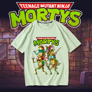 瑞克和莫蒂联名忍者神龟动漫周边T恤情侣装小众设计感潮牌短袖男