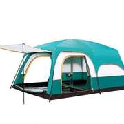 帐篷户外3-4-5-6-8多人野外露营双层加厚防雨两室一厅半自动帐篷3