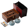 高档西洋参包装盒空木盒切片盒双罐陶瓷密封罐200g空盒子定制