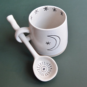 。日式复古风马克杯加厚粗陶微波炉可用咖啡杯，牛奶杯水杯手工陶瓷
