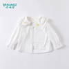 女童衬衫春秋季婴儿宝宝，甜美娃娃衫，上衣儿童女孩白色纯棉衬衣