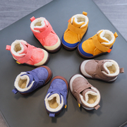 冬季加绒宝宝雪地靴厚防滑男女童棉鞋婴幼儿保暖地板小鞋子1-3岁4