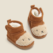 宝宝冬天棉鞋室内外软底可爱婴儿学步鞋秋冬款1-3岁女宝加绒鞋子