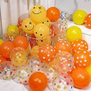 透明气球加厚ins彩色波点宝宝儿童生日派对，装饰拍照布置乳胶