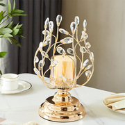 欧式轻奢摆设品复古金属蜡烛台摆件美式餐桌，浪漫烛光家居茶几装饰