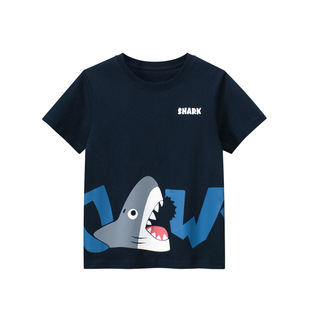 三折专区丨丨品牌折扣店童装鲨鱼卡通中大童短袖T恤