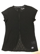 外贸原单 Spa*lding黑/西瓜色圆领短袖宽松薄款柔软T恤设计感美背