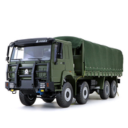 中国重汽军卡1 24豪沃军车越野车运输车卡车模型仿真合金汽车模型