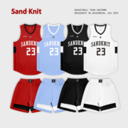 sandknit森耐特美式高端篮球服套装男女定制班赛比赛队服大学生