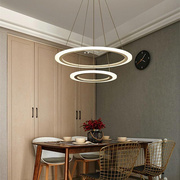 现代简约led客厅灯个性创意办公室灯具圆环形亚克力吊灯