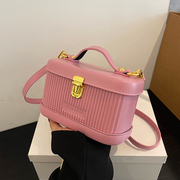 今年流行粉色手提小包包女2024百搭盒子小方，包春季(包春季)时尚斜挎包