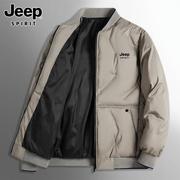 jeep吉普棉衣男士冬季潮牌加厚保暖棉服，棒球领休闲大码工装外套男
