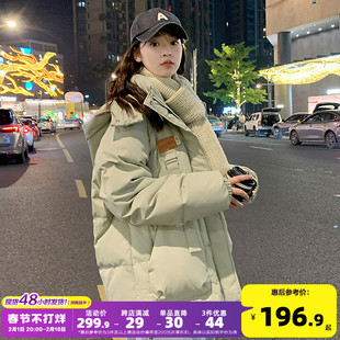 唐狮2023冬季女棉服韩系穿搭短款宽松派克服外套长款面包棉衣