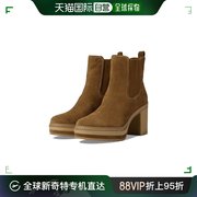 美国直邮Steve Madden 女士思美登麂皮靴子厚底高跟短靴厚底鞋