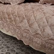欧式沙发垫四季防滑布艺高档款毛绒加厚坐垫真皮沙发套罩专用定制