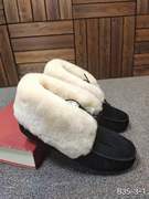 冬季羊毛系带，豆豆靴保暖短筒靴橡胶底，防滑女棉靴35-3