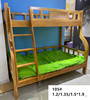 橡胶木双层床全实木子母床高低上下铺可分开儿童床梯柜踏步床美式