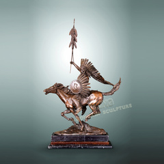 铜雕塑印第安酋长EP412欧式人物工艺品酒店客厅书房家居桌面摆件