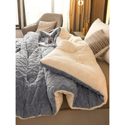 羊羔绒加厚冬被保暖被子棉被毛毯毯子牛奶绒法兰绒冬季床上用品gr