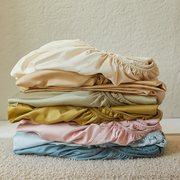 简约100S全棉长绒棉纯色单品床单床罩床笠单双人床垫隔脏保护套子