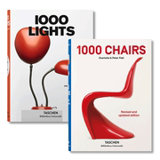 taschen塔森图书馆系列精装2本组合1000个设计椅子，+灯饰照明工业产品室内装饰家居家具，摆件专艺术画册进口原版业参考图书