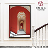 玄关走廊装饰画楼梯转角，竖版过道壁画客厅现代简约风格时尚大气