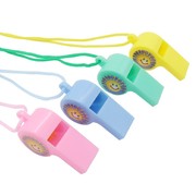 塑料彩色带绳口哨裁判口哨球迷哨子儿童玩具吹口哨口哨哨