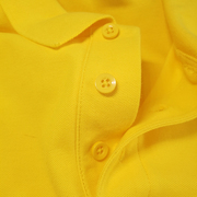 长袖polo衫纯棉短袖，宽松大码翻领中青年男女，通款t恤春夏有领黄色