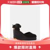 香港直邮castaÑer女士，carina110帆布，麻质麻底坡跟鞋