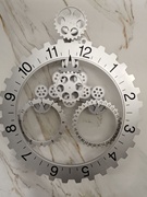 妙刻创意齿轮时钟挂钟静音，钟机械(钟机械)欧式复古挂墙钟客厅卧室装饰时钟