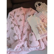 法式小香风短外套粉色菱格棉服设计感棉袄女冬季加厚