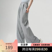 louzing美式休闲裤女2024夏季加长版，高个子(高个子，)高腰宽松拖地长裤