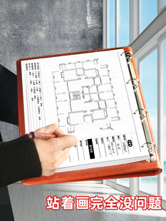 量房本设计师测量专用本定制A4活页笔记本子室内装修全屋定制量尺本方格网格加厚设计师绘图本工地测量记录本
