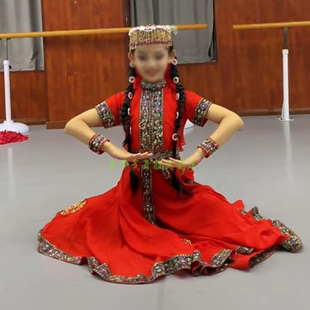 塔吉克族舞蹈服膺之舞演出服帕米尔少女，表演服新疆民族艺考服紫茉