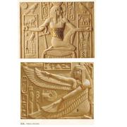 砂岩浮雕埃及女王装饰背景墙人物，雕刻室内外壁画，立体雕刻砂岩画
