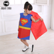 六一儿童节环保走秀服装男童幼儿园亲子环保时装秀演出表演服超人
