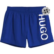 Hugo Boss 男士宝蓝色 Abas 银色徽标游泳短裤 - 蓝色 美国奥莱