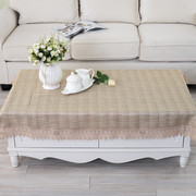 高档棉麻桌布茶几布布艺(布布艺，)长方形餐桌，垫布台布床头柜微波炉防尘盖布