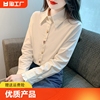 2023早春宽松复古花朵刺绣衬衫女长袖衬衣百搭上衣