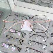 配眼镜近视女框f架眼镜，不规则多边形10020030040x0度成品有度