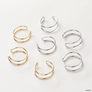 14k包金铜镀真金镂空光面，戒指diy手工材料配件