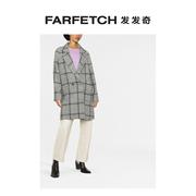 Twin-Set女士格纹双排扣外套 FARFETCH发发奇