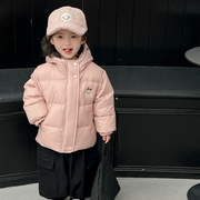 日本女童冬装羽绒服儿童白鸭绒(白鸭绒)加厚外套宝宝洋气冬季保暖上衣