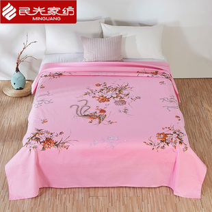 民光国民老式印花床单老上海纯棉怀旧加厚复古老式全棉传统床单