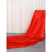1.5米2米3米宽开业亮面大红布，红绸子花球布大红(布，大红)绸布剪彩布揭幕布